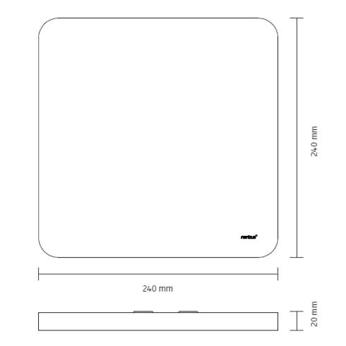 Cubic 64 ON LED ceiling luminaire 2700K