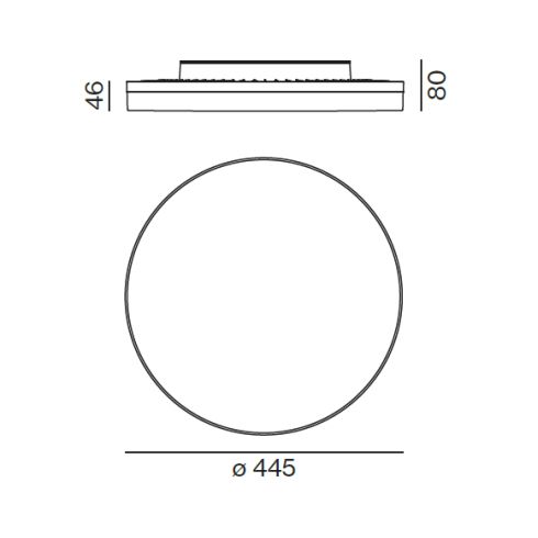 SONO 450 SURFACE D Ceiling and wall luminaire