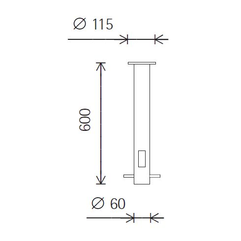 33974.000 Earth spike Accessory for ERCO luminaires