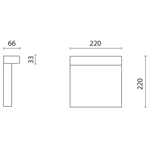 MINILOOK 220 one-side grey LED bollard