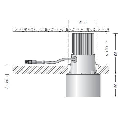 50371.6K3 - STUDIO LINE copper Recessed LED ceiling luminaire