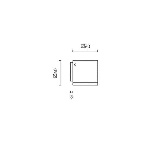 MICROLOFT SQUARE grey LED wall luminaire