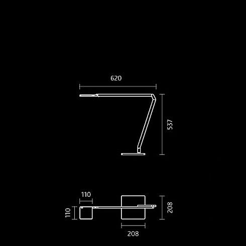 Roxxane Home LED desk luminaire 3000K, silver