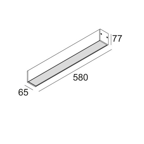 B-LINER 6522 IP Ceiling lumnaire, white