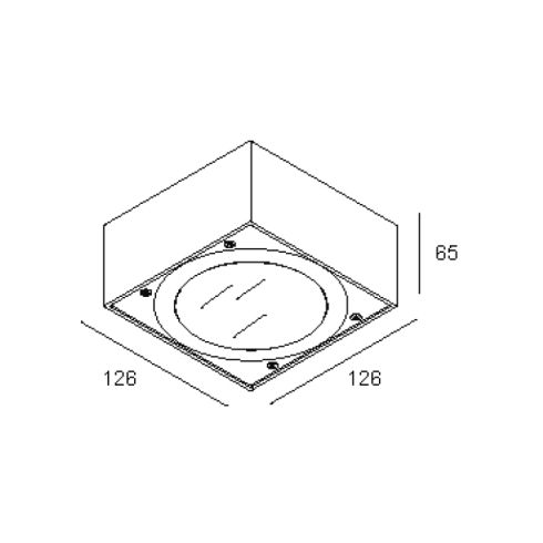 VISION S OUT LED LED wall luminaire, aluminium grey