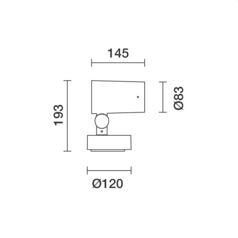 Palco InOut Ø83 86° 3000K Floodlight, grey
