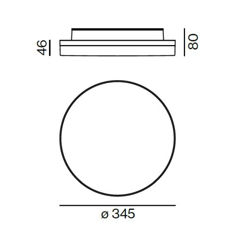 SONO 350 IP54 SURFACE Ceiling and wall luminaire