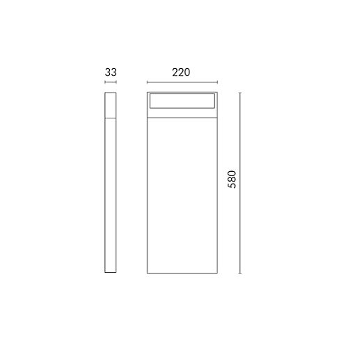 MINICOOL WOOD 580 white LED bollard