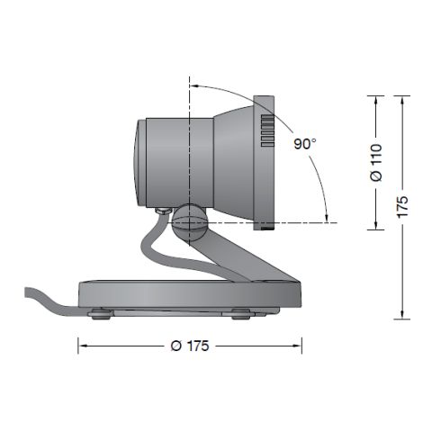 24368K3 - BEGA Plug & Play 48V Portable garden floodlight, graphite