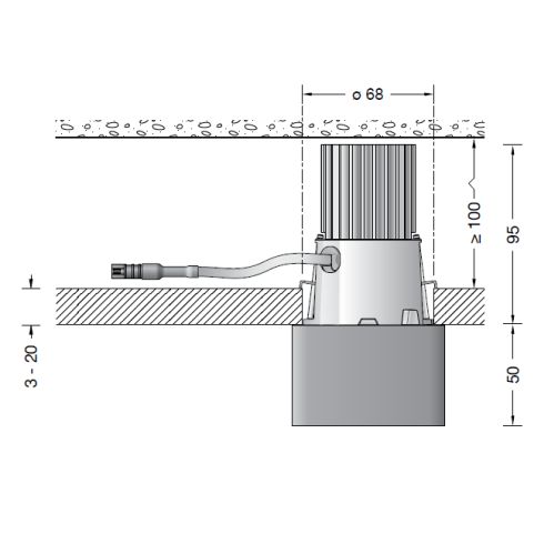 50253.6K3 - STUDIO LINE copper Recessed LED ceiling luminaire