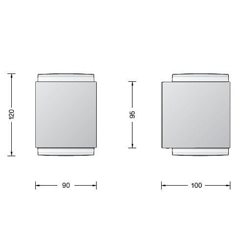 50063.1K3 LED wall luminaire, white