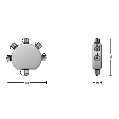 71325 - BEGA UniLink® Play 48V 5-way distribution box