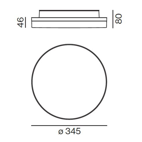 SONO 350 SURFACE D Ceiling and wall luminaire