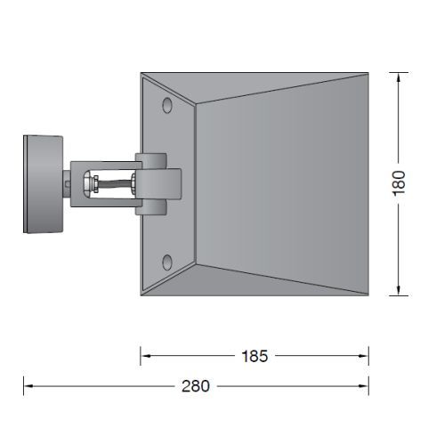 84256K4 LED surface washer with mounting box, graphite