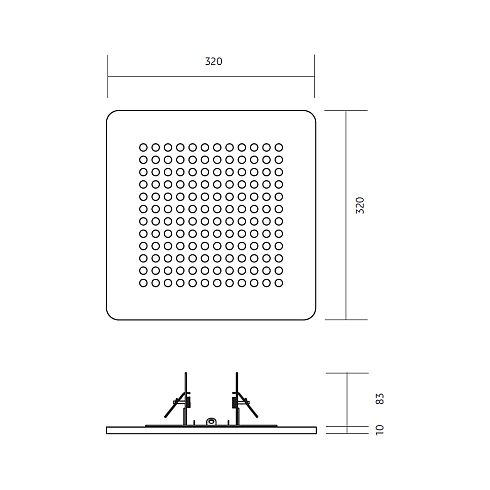 Modul Q 144 LED recessed ceiling luminaire