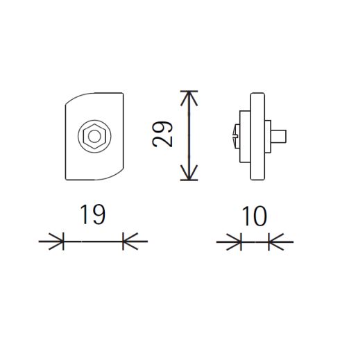 78633.000 MOUNTING TOGGLE for fixing track in plaster profiles