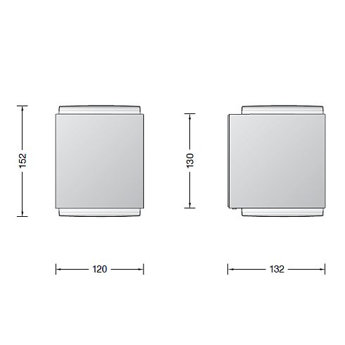 50064.4K3 LED wall luminaire, palladium