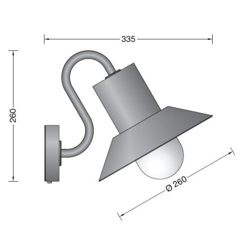 31016K3 LED wall luminaire