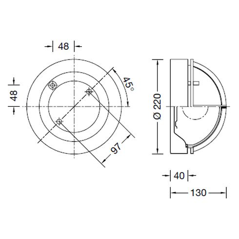 31495K3 Ceiling and wall luminaire