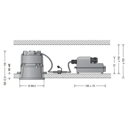 24870K3 Recessed ceiling downlight