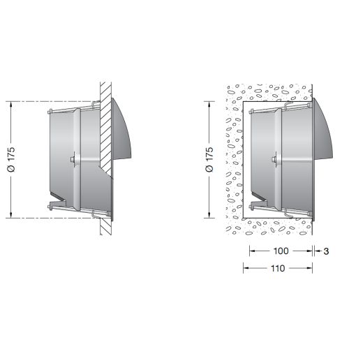 24152AK3 Recessed LED wall luminaire, silver