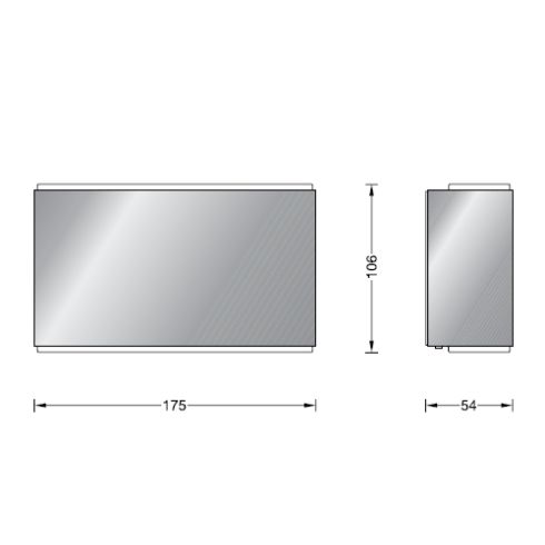 50072.2K3 LED wall luminaire, stainless steel