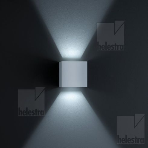 SIRI 44 silver grey LED wall luminaire