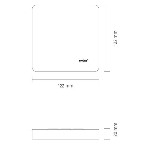 Cubic 36 ON LED ceiling luminaire 2700K