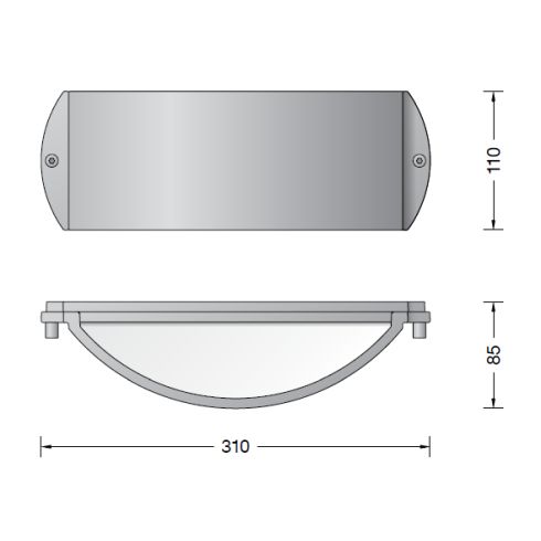 31051K3 LED wall luminaire, graphite