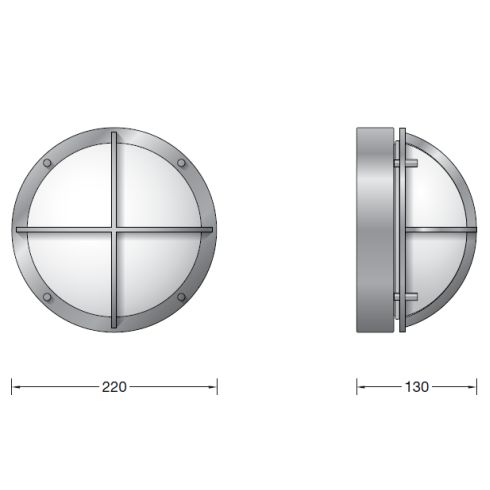 31327K3 LED ceiling and wall luminaire