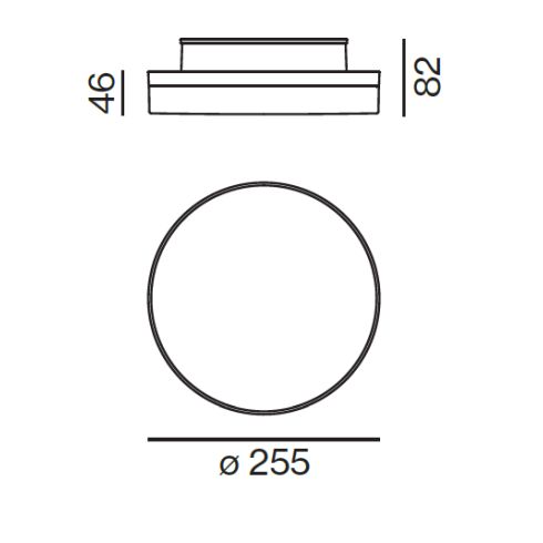 SONO 260 SURFACE D Ceiling and wall luminaire