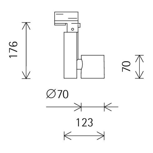 71082.000 OPTEC silver Floodlight for ERCO 3-circuit system