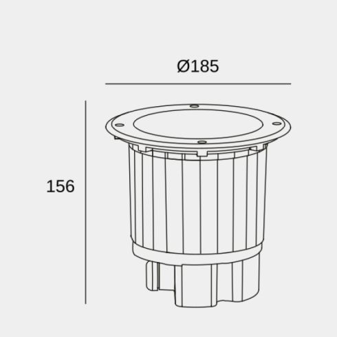 GEA COB LED ROUND Ø 185 In-ground luminaire