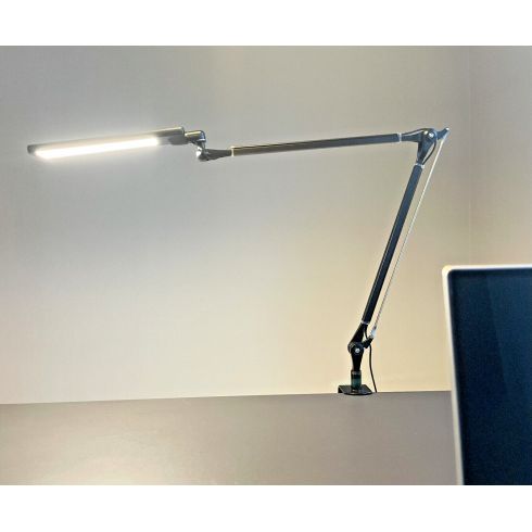 LED table luminaire, black with table clamp