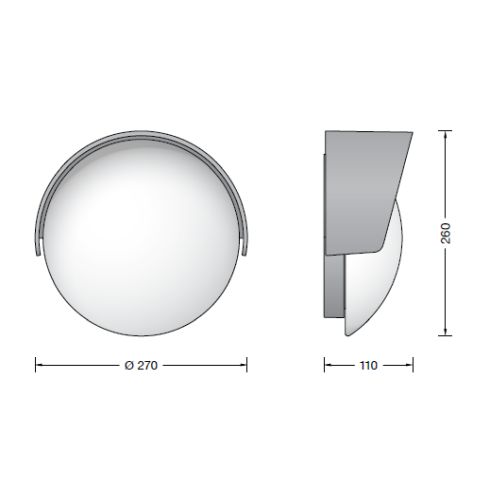 31053K3 LED wall luminaire, graphite