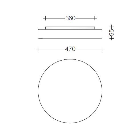 23297K3 LED ceiling and wall luminaire