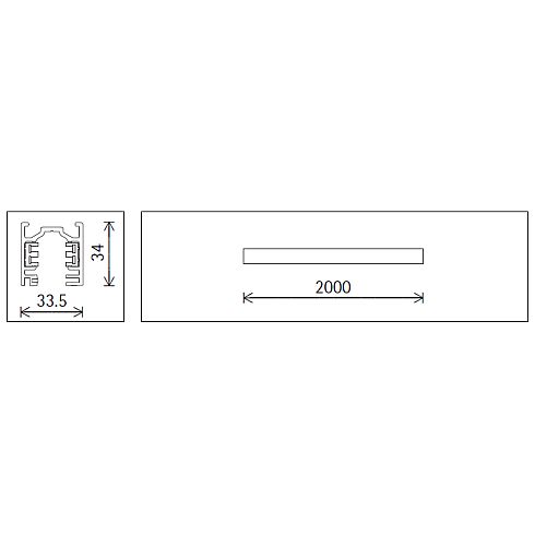 78302.000 TRACK 2m silver for ERCO track systems