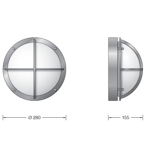 31329K3 LED ceiling and wall luminaire