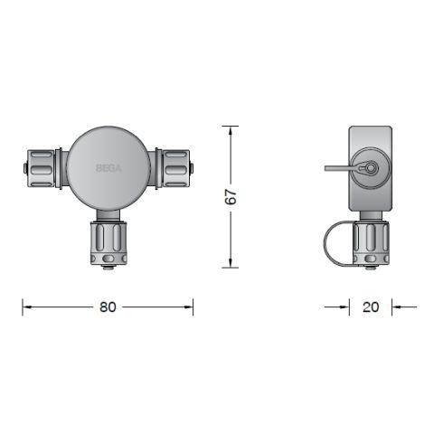 71326 - BEGA UniLink® Play 48V 2-way distribution box