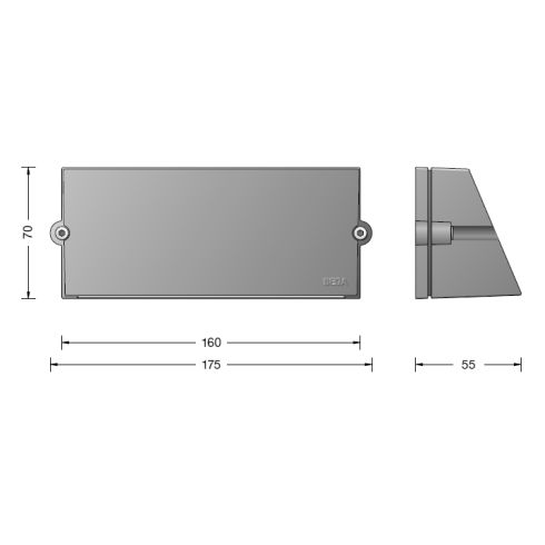 22280K3 LED wall luminaire, graphite