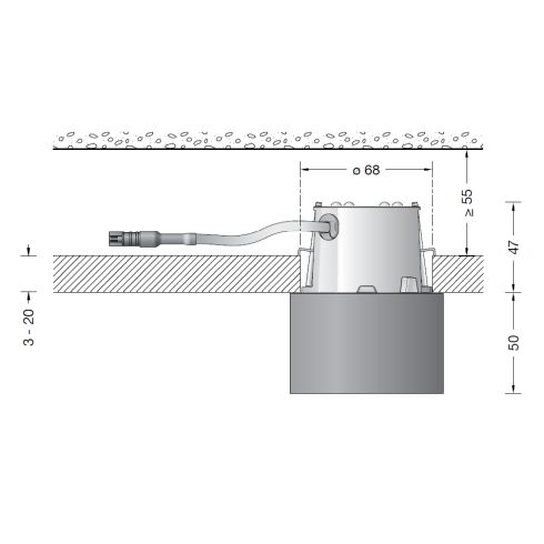 50370.6K3 - STUDIO LINE copper Recessed LED ceiling luminaire