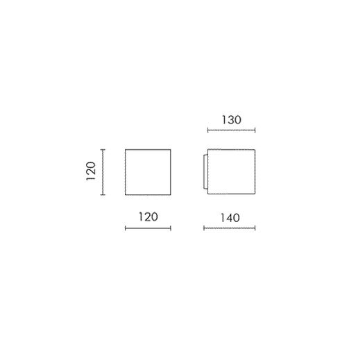 MINILIFT grey LED wall luminaire