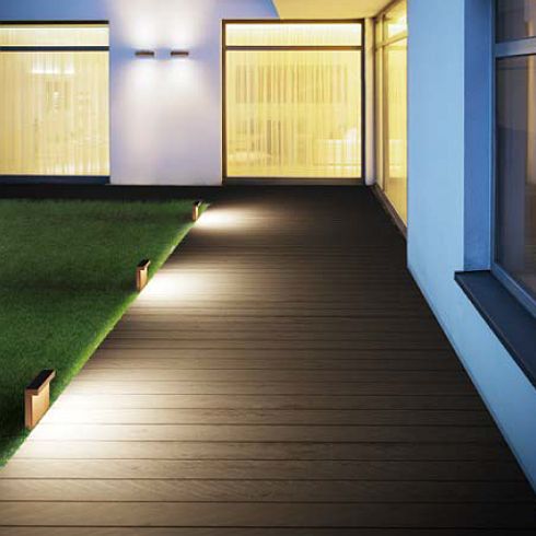 MINILOOK WOOD 220 bronze LED bollard