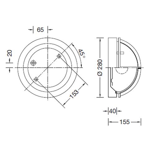 31497K3 Ceiling and wall luminaire