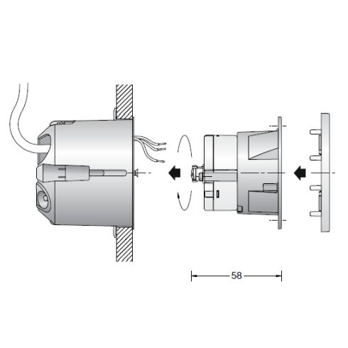 50155.2K3 - ACCENTA LED recessed wall luminaire, stainless steel