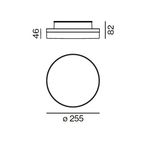 SONO 260 IP54 SURFACE Ceiling and wall luminaire