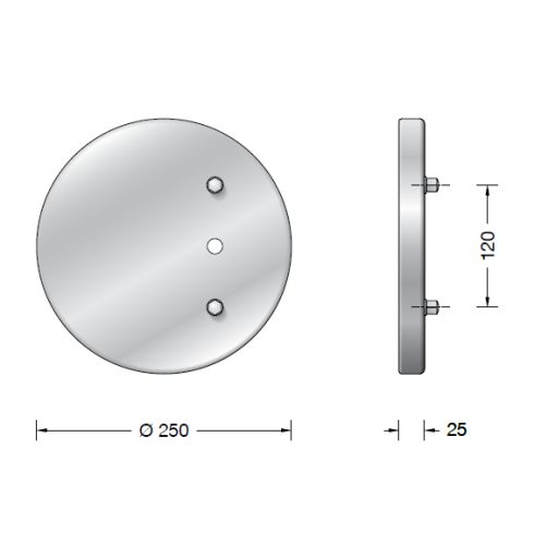 Accessory - 71265 Mounting plate for underwater floodlights