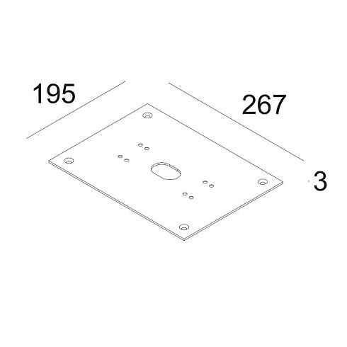 PLATE 8 - Accessory Mounting plate for Deltalight bollards